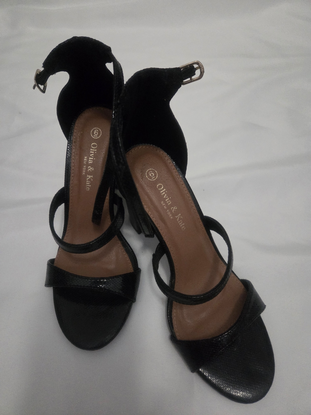 Black Strappy High Heel Sandals